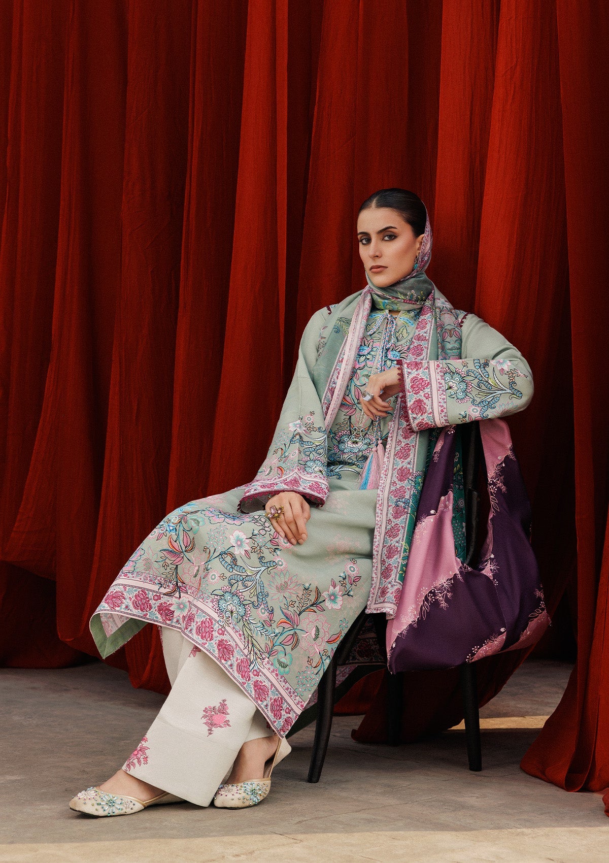 Aik Atelier | Roz Khaddar | AIK ROZ '25 D2 - LOOK 06 by Aik Atelier - Designer Dress  - Type : Ladies Clothes - Available at Libayah - 100% Original 