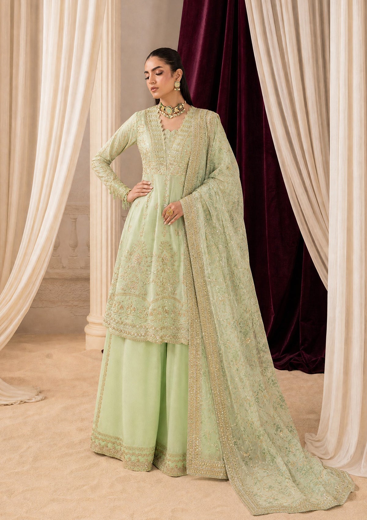 Aik Atelier | Aik Shaam 26 | AIK SHAAM - LOOK B2601 by Aik Atelier - Designer Dress  - Type : Ladies Clothes - Available at Libayah - 100% Original 