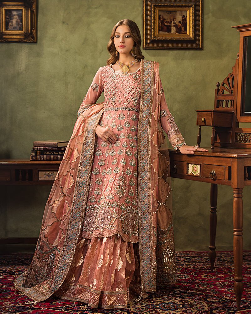 Ain | Aroosh Luxury Formals 24 | AR-96 ARZU (Pink) by Ain - Designer Dress - Type: Ladies Clothes - Available at Libayah - 100% Original