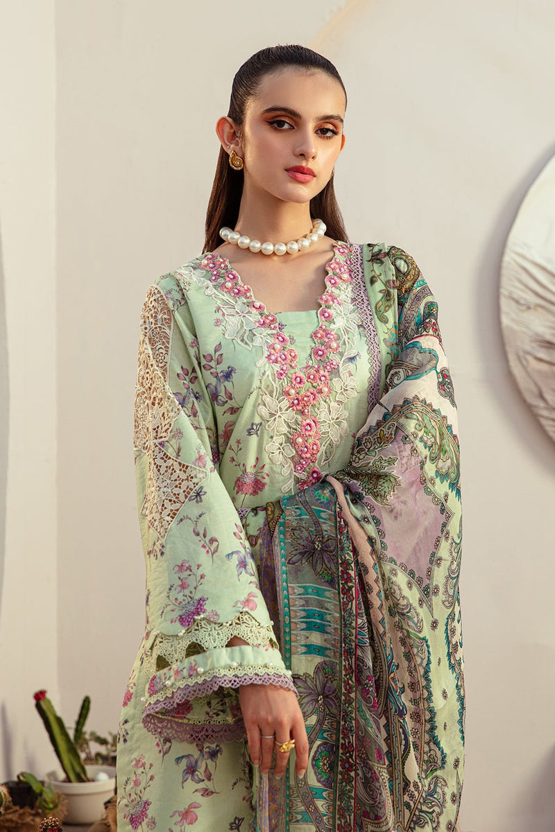 AJR Couture | Alif Affordable Lawn 24 | MINT MAGIC by AJR Couture - Designer Dress - Type: Ladies Clothes - Available at Libayah - 100% Original