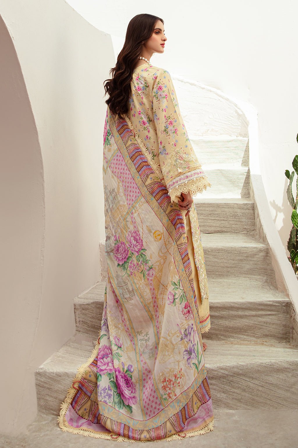 AJR Couture | Alif Affordable Lawn 24 | SUNNY DELIGHT by AJR Couture - Designer Dress - Type: Ladies Clothes - Available at Libayah - 100% Original