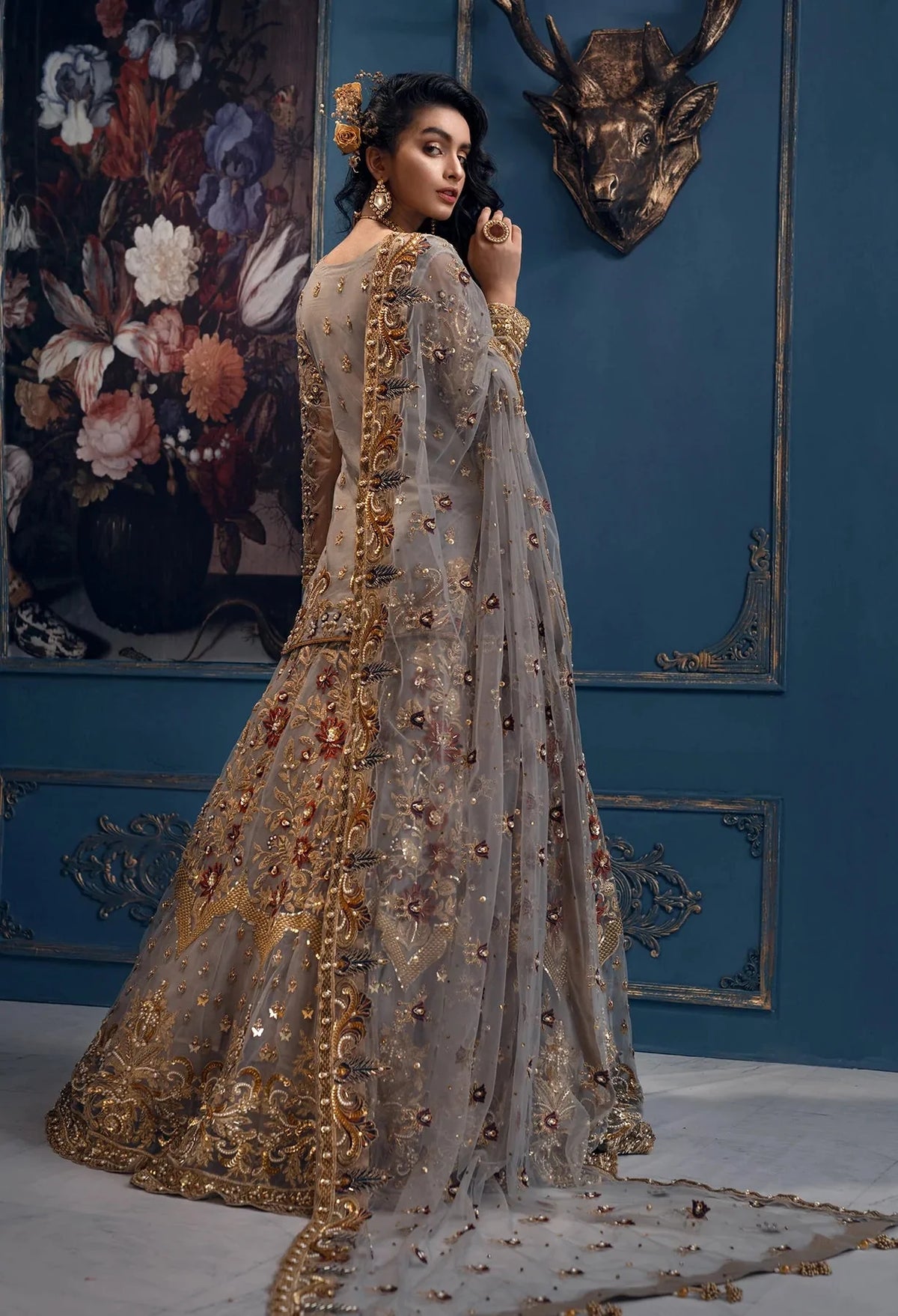 Akbar Aslam | Orphic Bridals | Queen Bee AAB-1403 by Akbar Aslam - Designer Dress - Type: Ladies Clothes - Available at Libayah - 100% Original