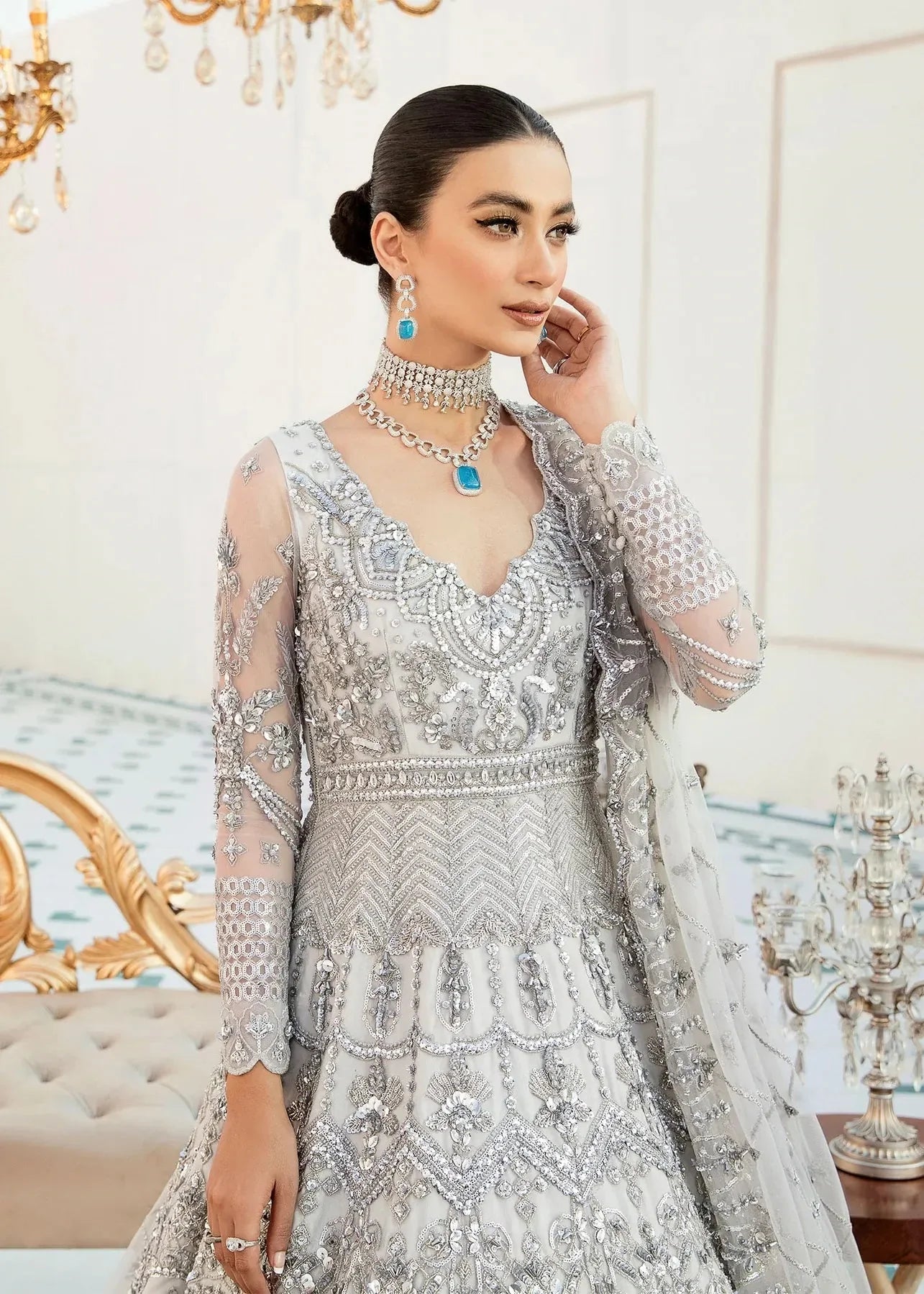 Akbar Aslam | Orphic Bridals | Slate by Akbar Aslam - Designer Dress - Type: Ladies Clothes - Available at Libayah - 100% Original
