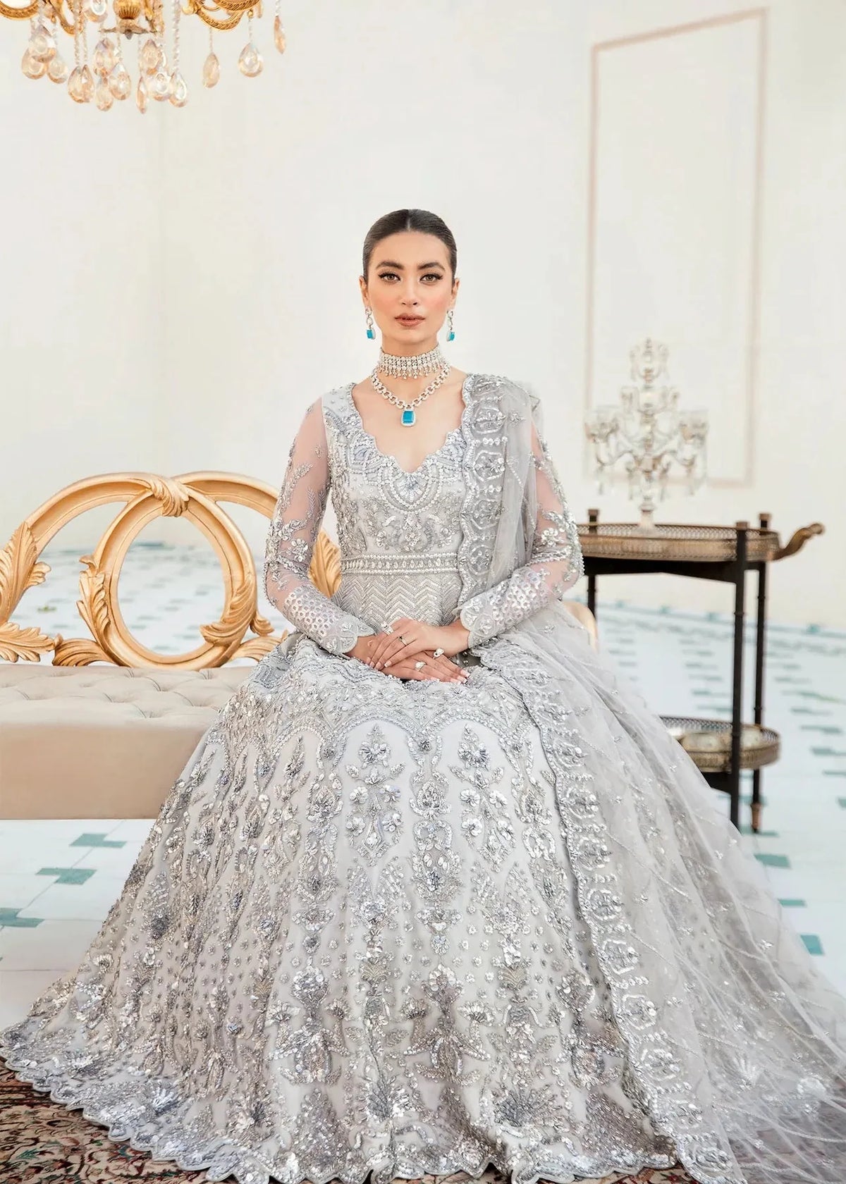 Akbar Aslam | Orphic Bridals | Slate by Akbar Aslam - Designer Dress - Type: Ladies Clothes - Available at Libayah - 100% Original