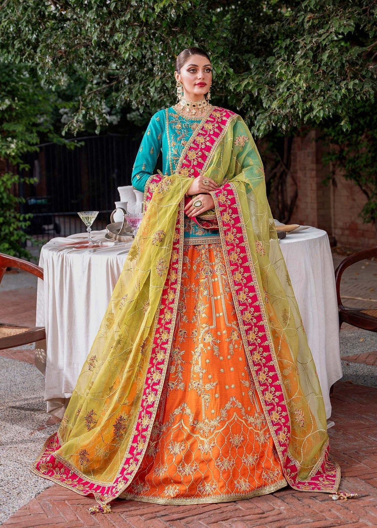 Akbar Aslam | Wedding Formals | MAAHRU by Akbar Aslam - Designer Dress - Type: Ladies Clothes - Available at Libayah - 100% Original