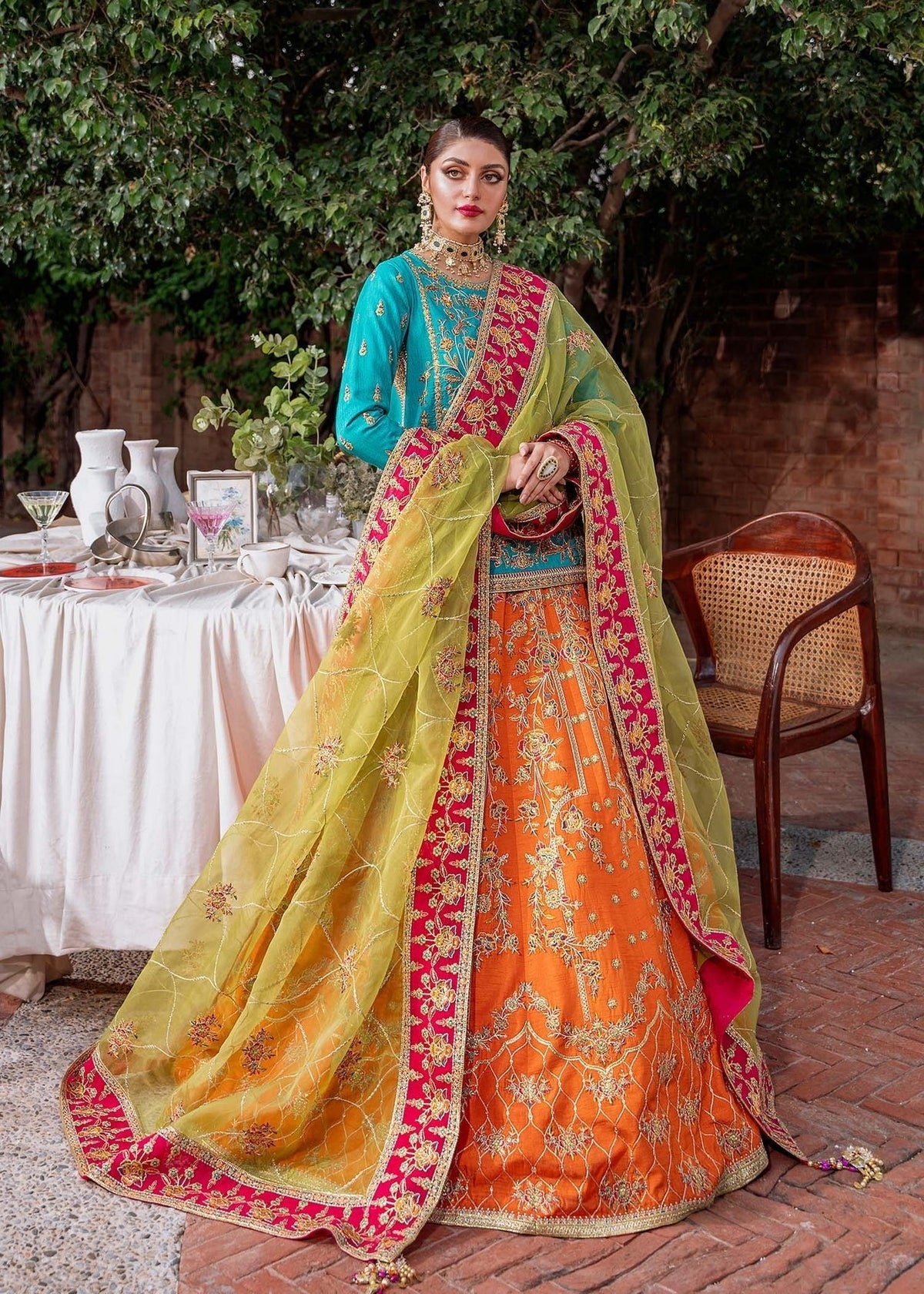 Akbar Aslam | Wedding Formals | MAAHRU by Akbar Aslam - Designer Dress - Type: Ladies Clothes - Available at Libayah - 100% Original