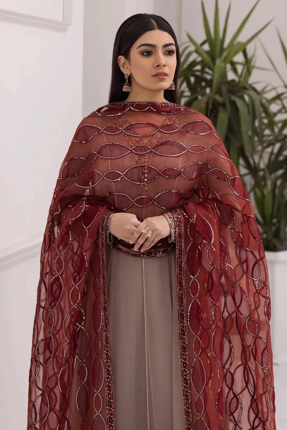 Alizeh | Formals Collection | Beige Dress 3 piece - RTW1010 by Alizeh - Designer Dress - Type: Ladies Clothes - Available at Libayah - 100% Original