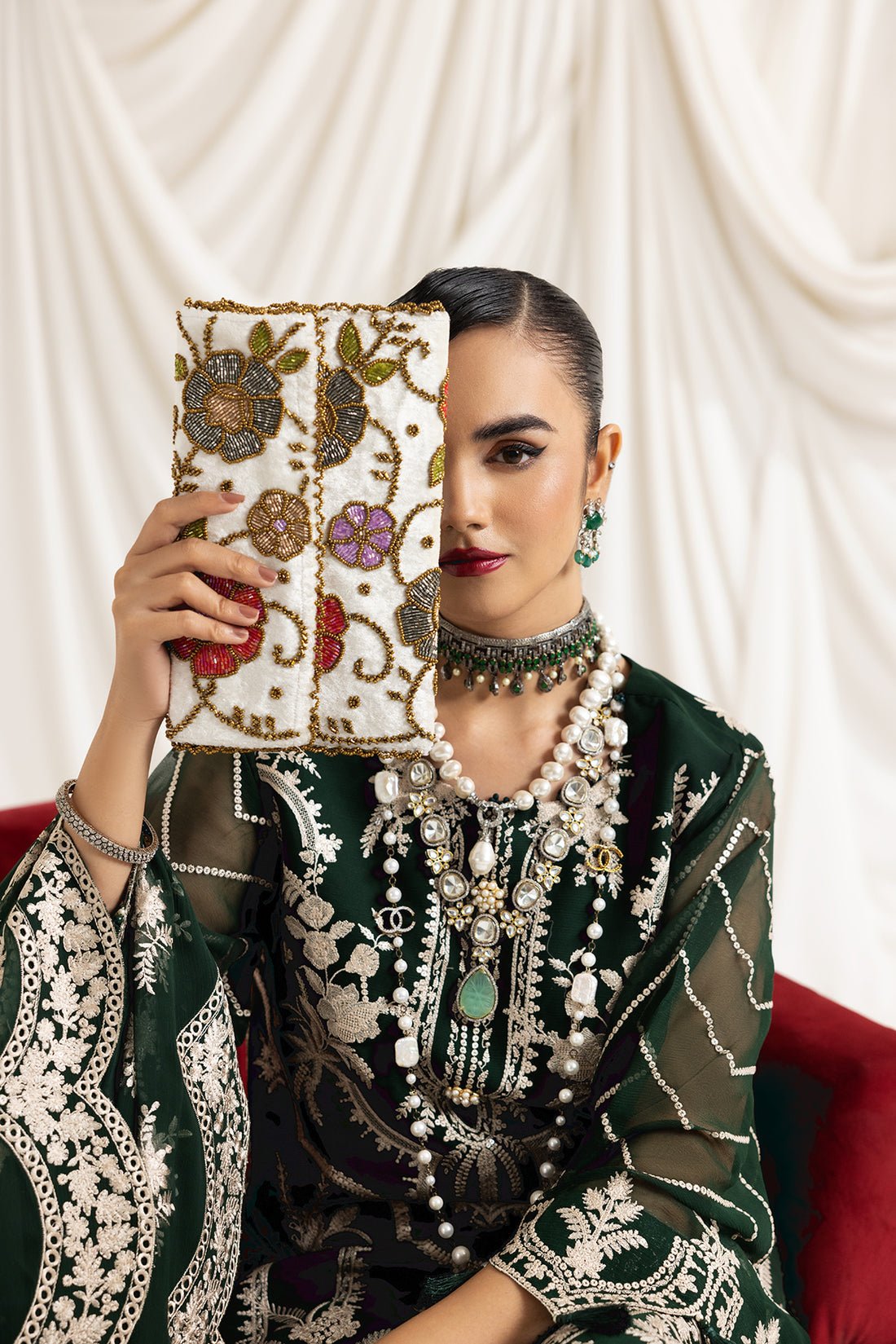 Alizeh | Formals Collection | Clara B (GREEN) by Alizeh - Designer Dress - Type: Ladies Clothes - Available at Libayah - 100% Original