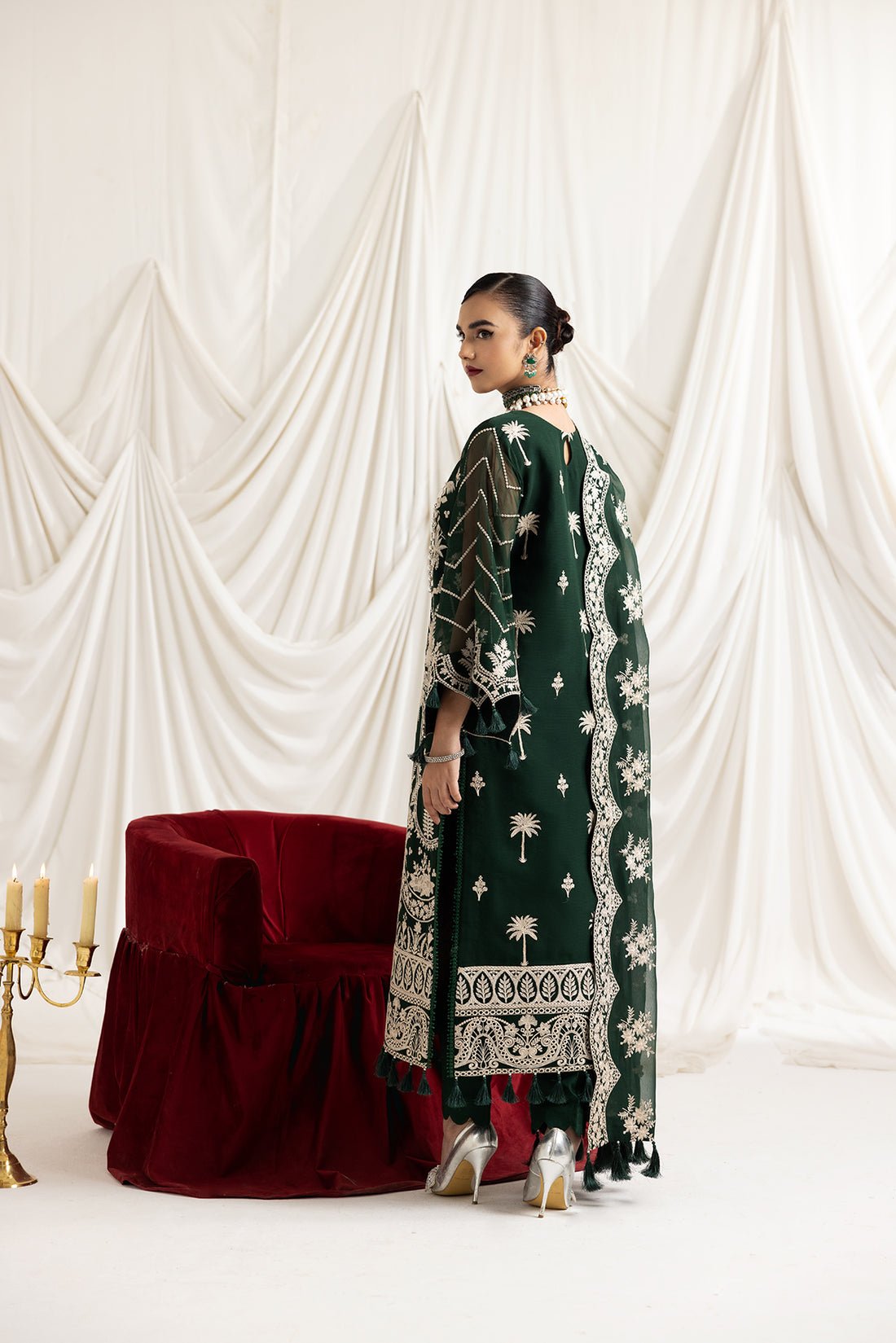 Alizeh | Formals Collection | Clara B (GREEN) by Alizeh - Designer Dress - Type: Ladies Clothes - Available at Libayah - 100% Original