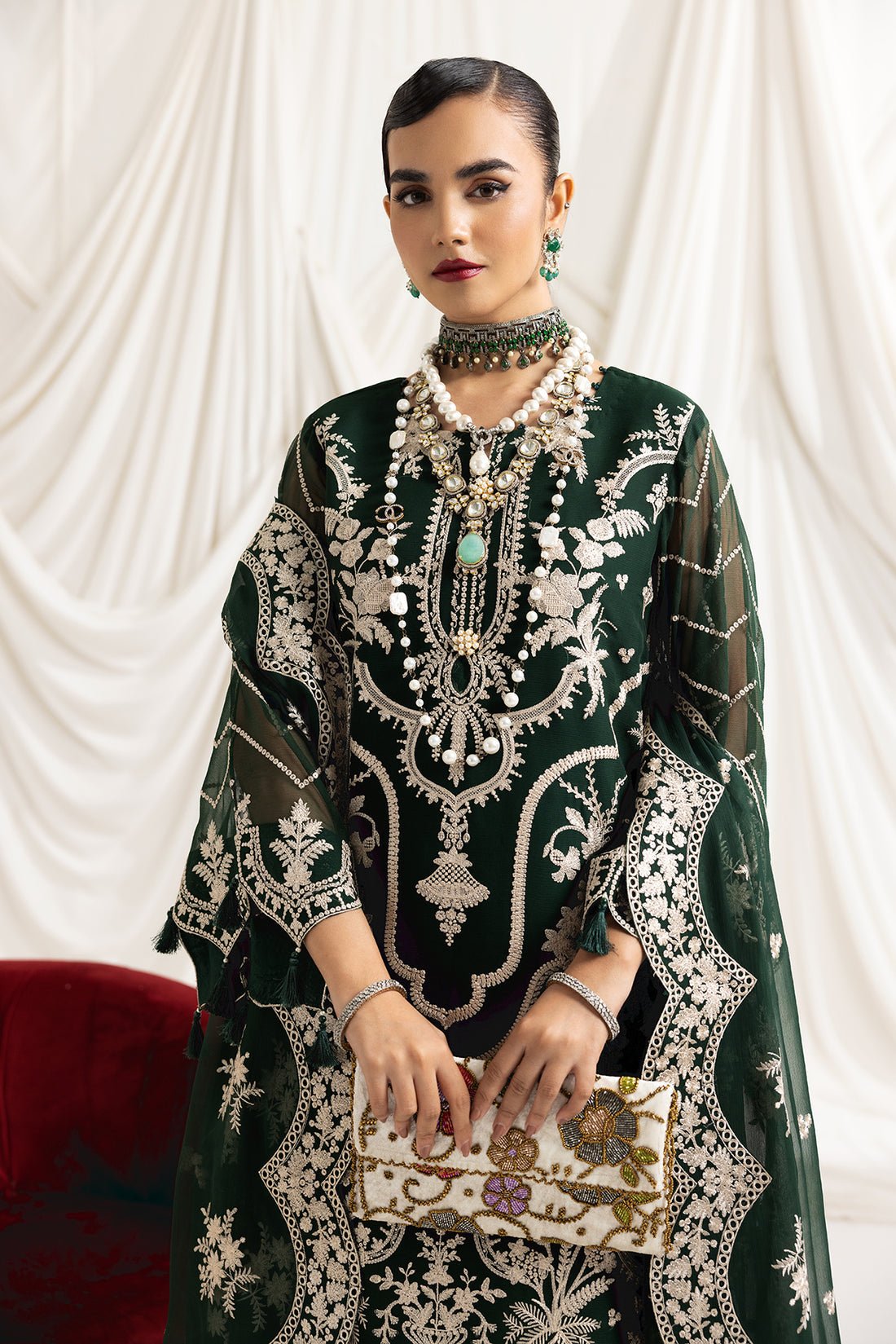 Alizeh | Formals Collection | Clara B (GREEN) by Alizeh - Designer Dress - Type: Ladies Clothes - Available at Libayah - 100% Original