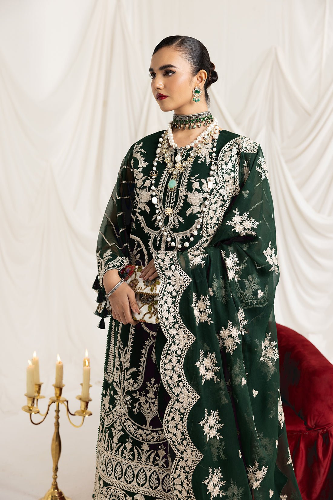 Alizeh | Formals Collection | Clara B (GREEN) by Alizeh - Designer Dress - Type: Ladies Clothes - Available at Libayah - 100% Original