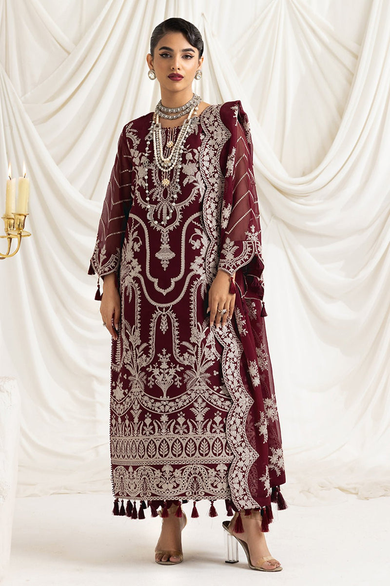 Alizeh | Formals Collection | Clara C (MAROON) by Alizeh - Designer Dress - Type: Ladies Clothes - Available at Libayah - 100% Original