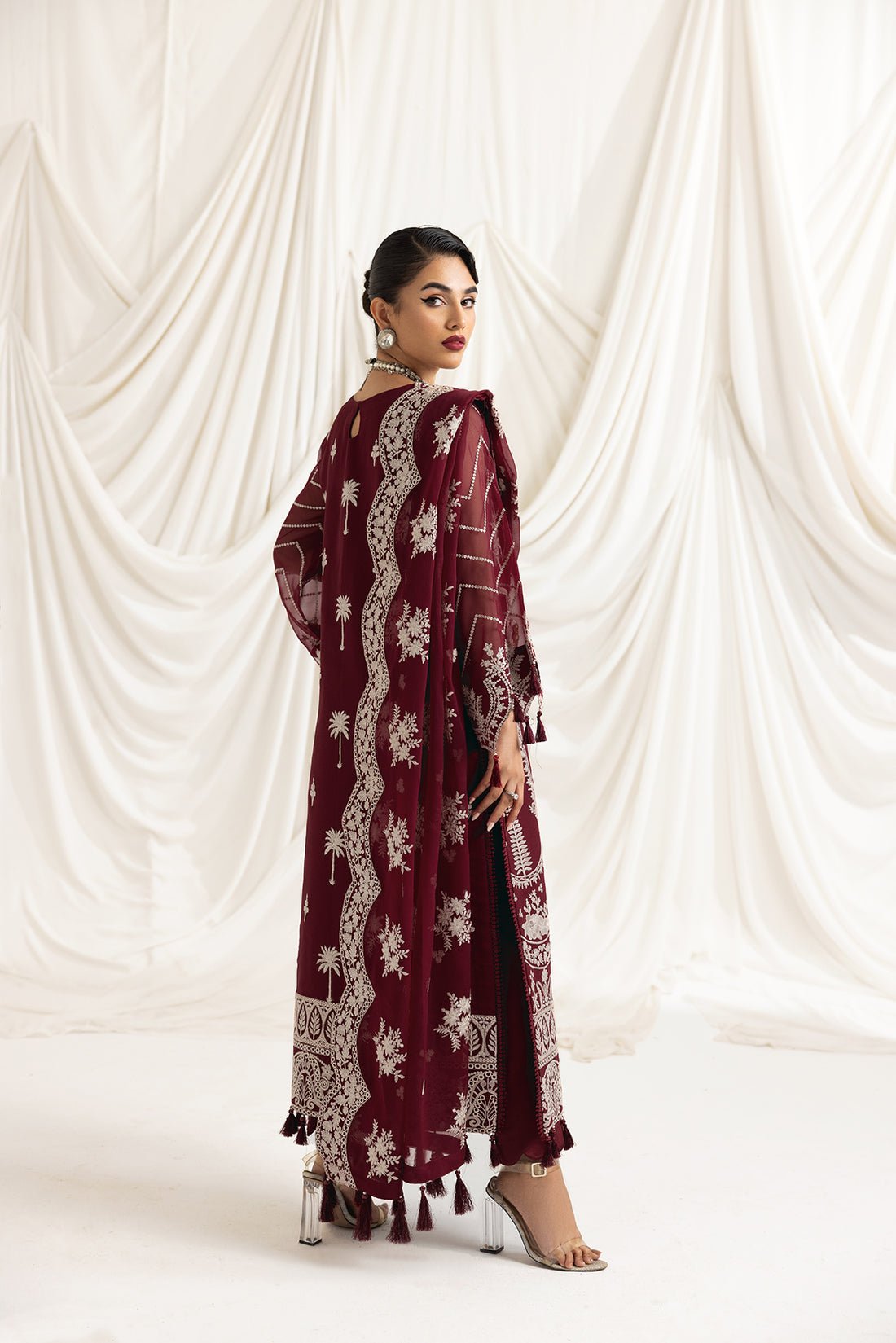 Alizeh | Formals Collection | Clara C (MAROON) by Alizeh - Designer Dress - Type: Ladies Clothes - Available at Libayah - 100% Original