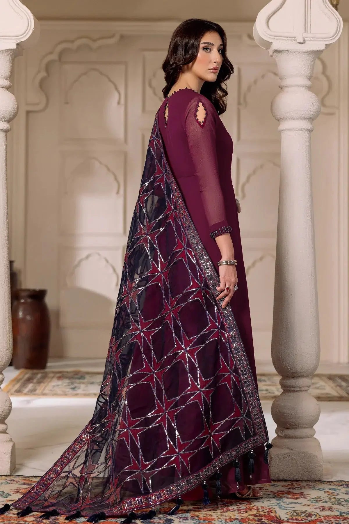 Alizeh | Formals Collection | Magenta 3 piece - RTW1013 by Alizeh - Designer Dress - Type: Ladies Clothes - Available at Libayah - 100% Original