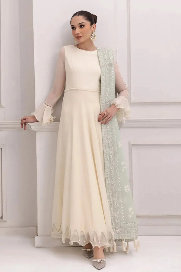 Alizeh | Formals Collection | Off White Dress 3 piece - RTW1007 by Alizeh - Designer Dress - Type: Ladies Clothes - Available at Libayah - 100% Original