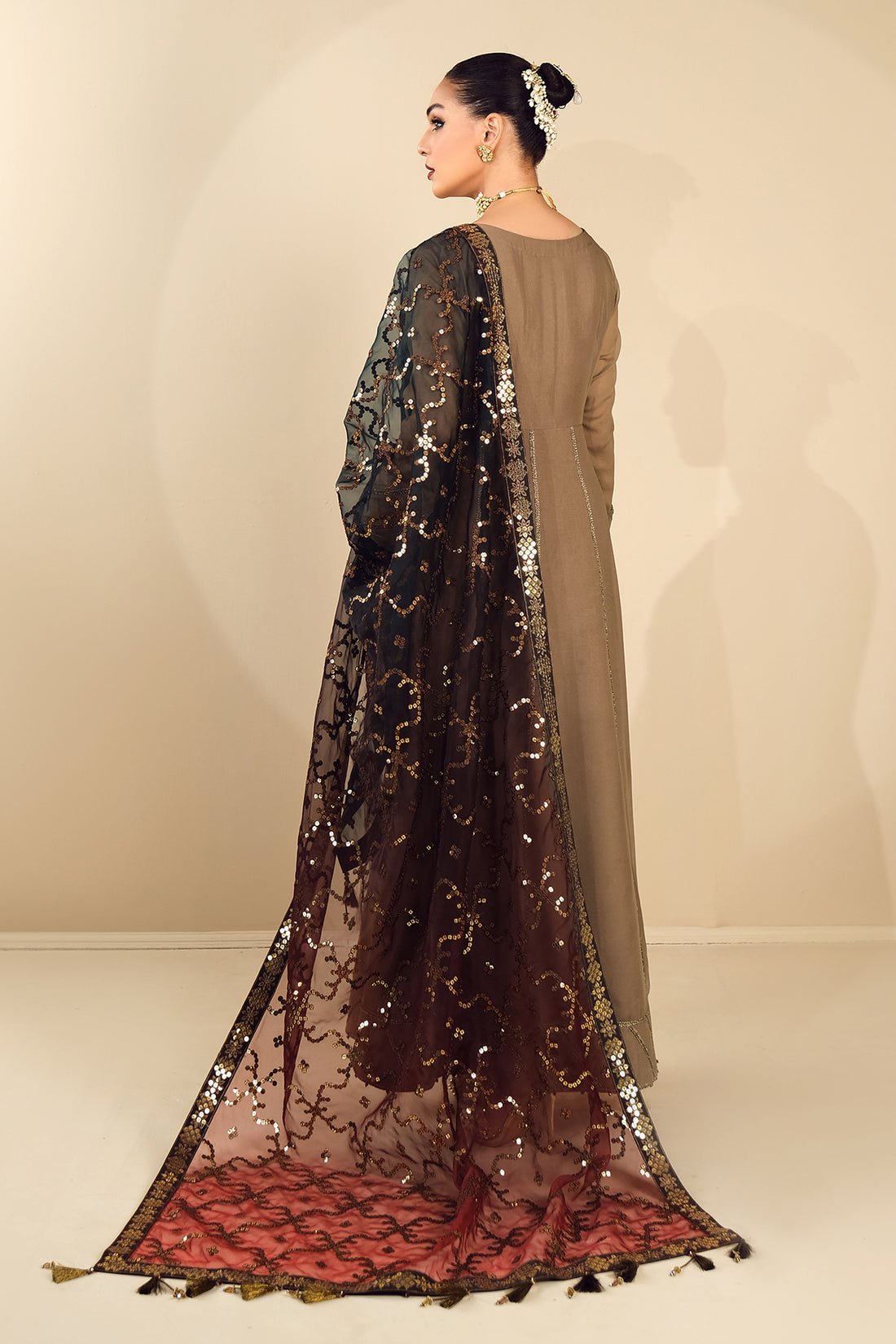 Alizeh | Formals Collection | Rose Beige Dress 3 piece - RTW1017 by Alizeh - Designer Dress - Type: Ladies Clothes - Available at Libayah - 100% Original