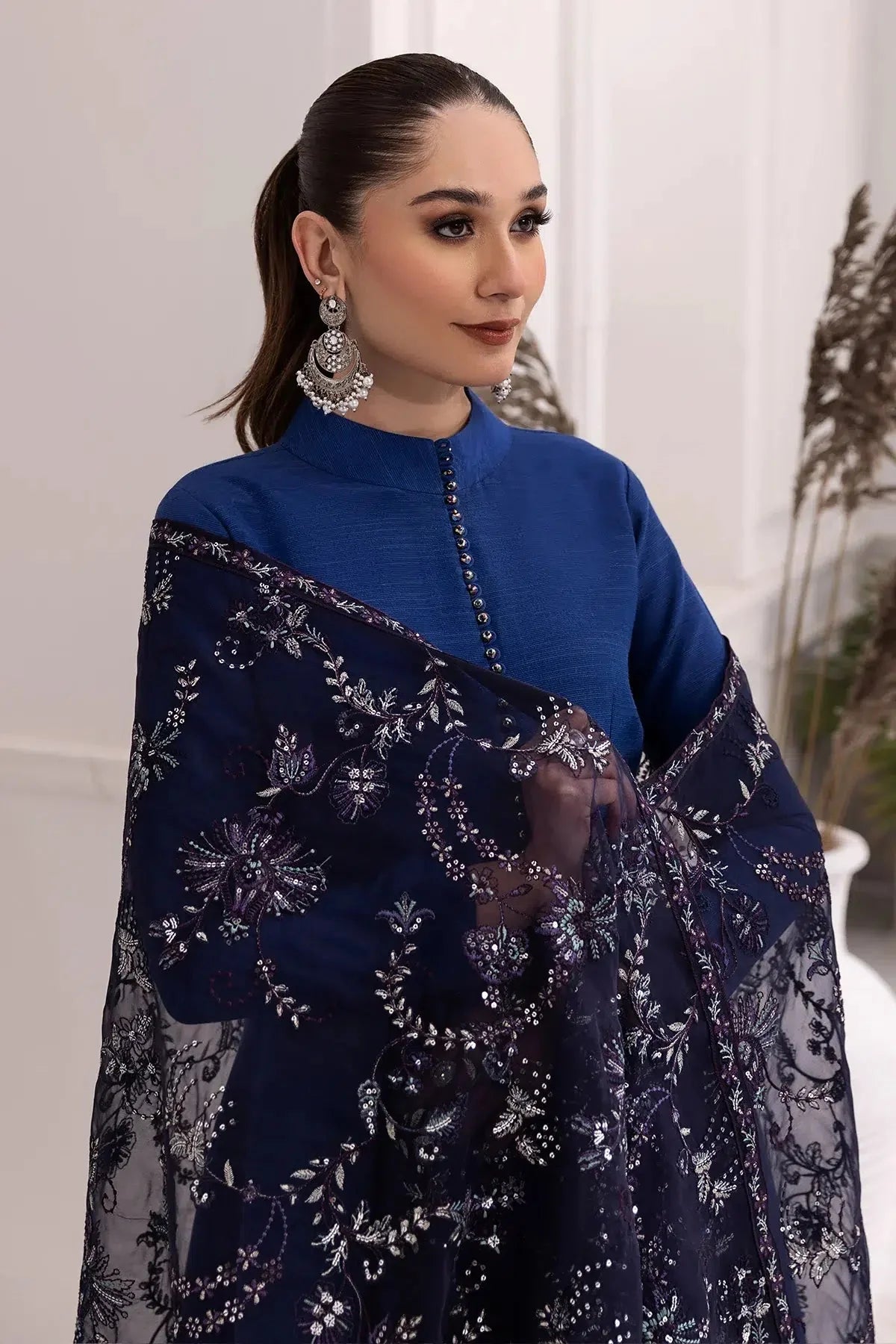 Alizeh | Formals Collection | Royal Blue Dress 3 piece - RTW1002 by Alizeh - Designer Dress - Type: Ladies Clothes - Available at Libayah - 100% Original