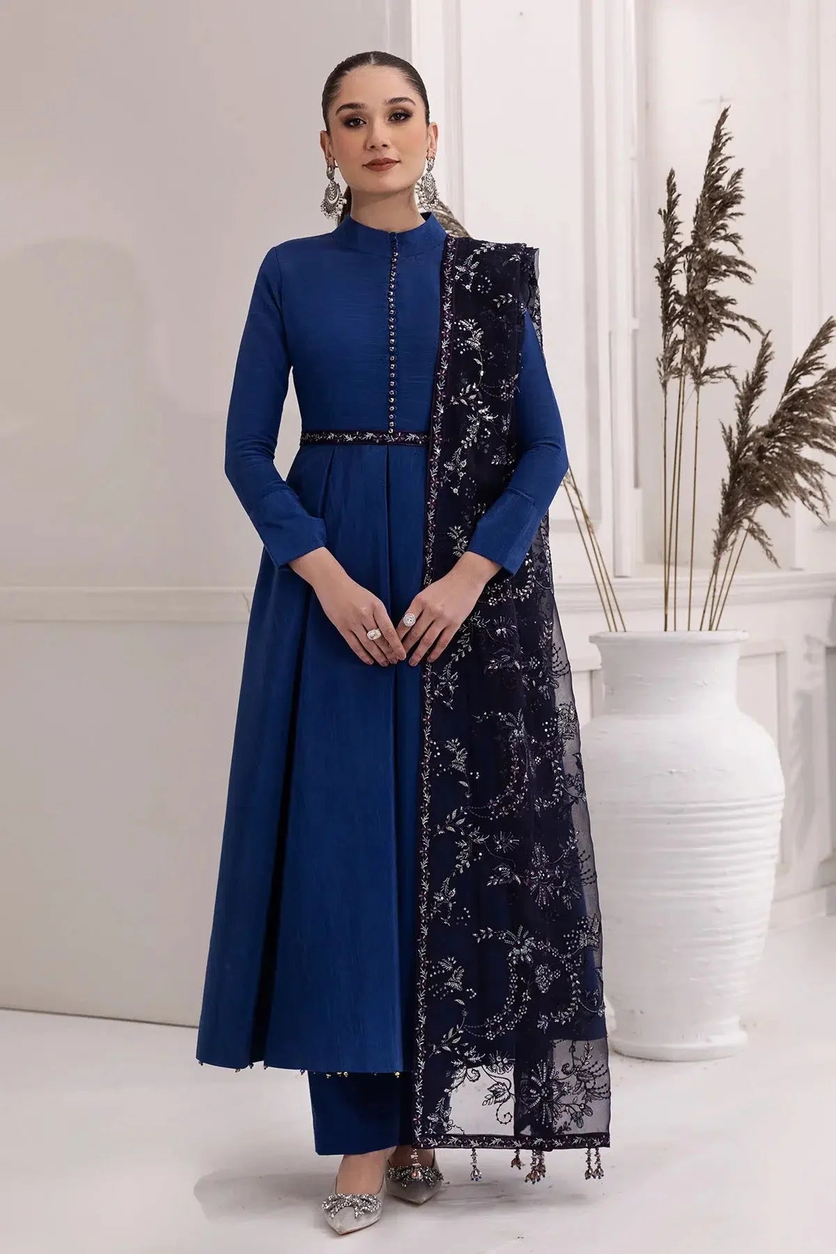 Alizeh | Formals Collection | Royal Blue Dress 3 piece - RTW1002 by Alizeh - Designer Dress - Type: Ladies Clothes - Available at Libayah - 100% Original