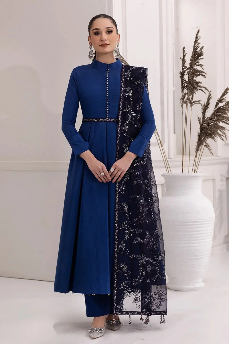 Alizeh | Formals Collection | Royal Blue Dress 3 piece - RTW1002 by Alizeh - Designer Dress - Type: Ladies Clothes - Available at Libayah - 100% Original