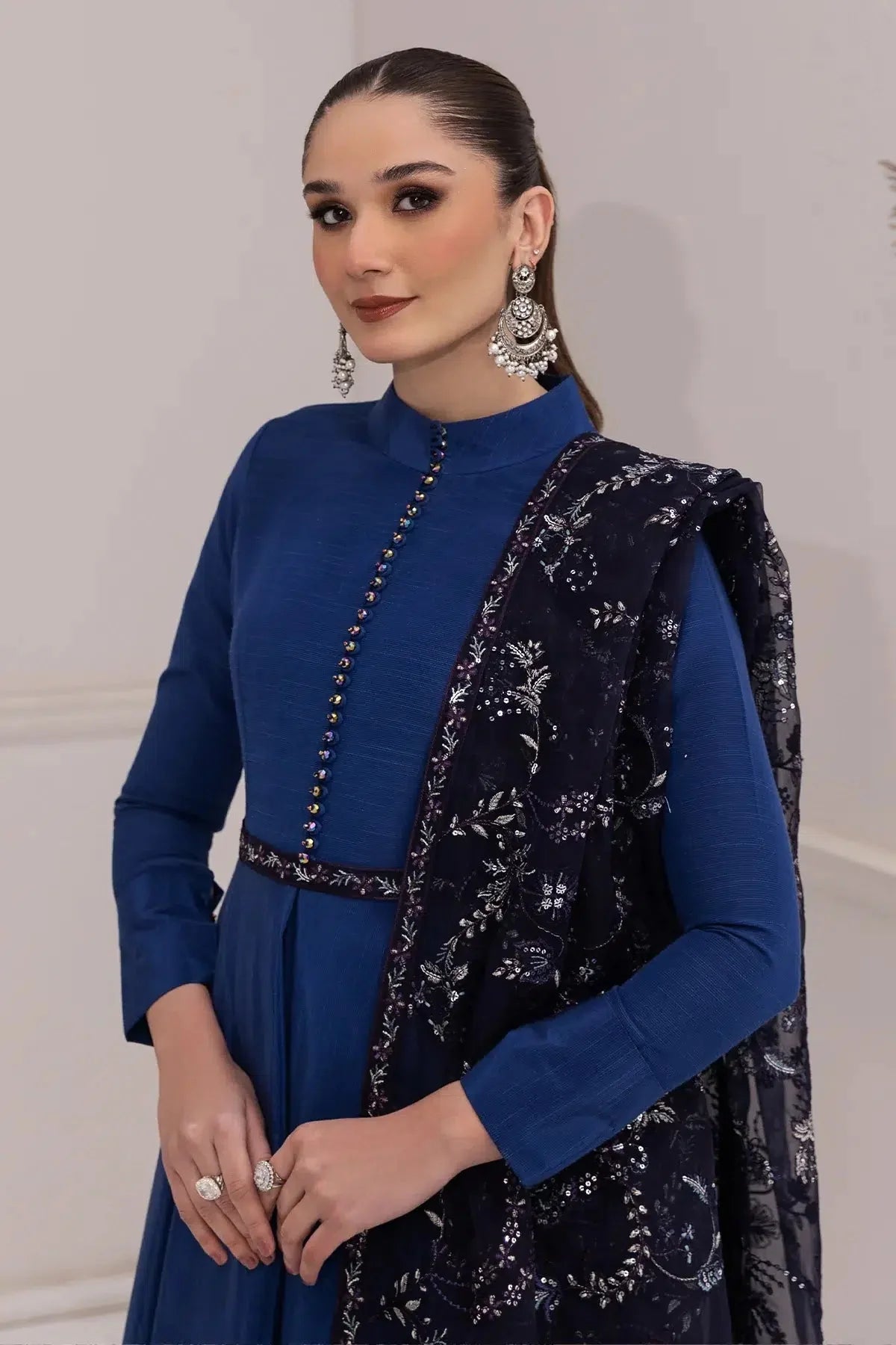 Alizeh | Formals Collection | Royal Blue Dress 3 piece - RTW1002 by Alizeh - Designer Dress - Type: Ladies Clothes - Available at Libayah - 100% Original