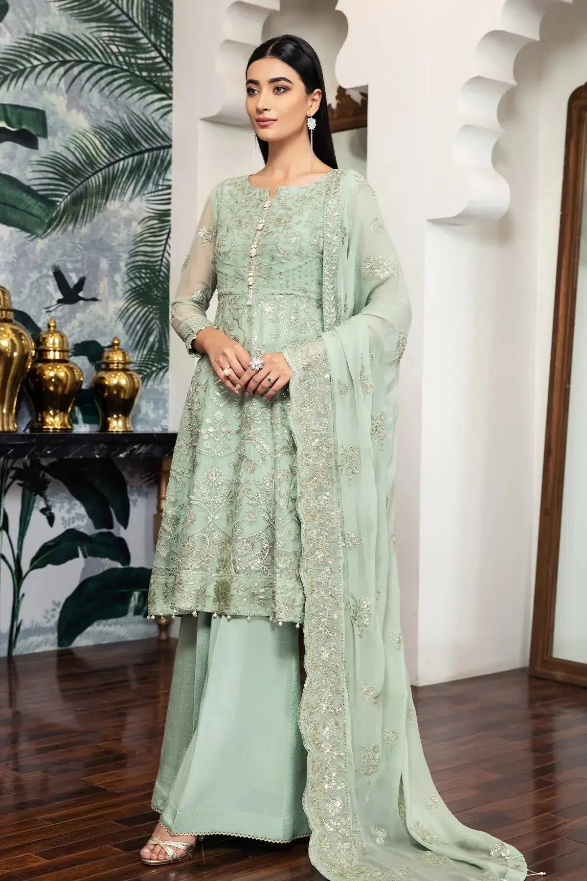 Alizeh | Formals Collection | Saphir by Zarif - Designer Dress - Type: Ladies Clothes - Available at Libayah - 100% Original