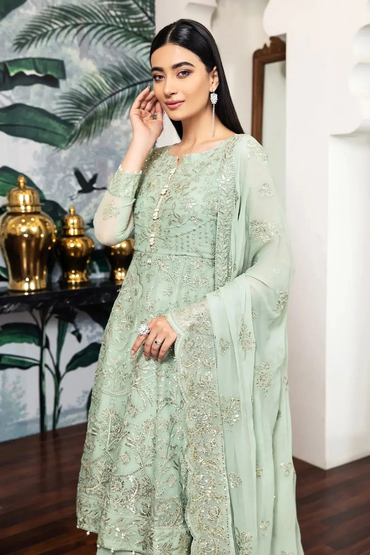 Alizeh | Formals Collection | Saphir by Zarif - Designer Dress - Type: Ladies Clothes - Available at Libayah - 100% Original