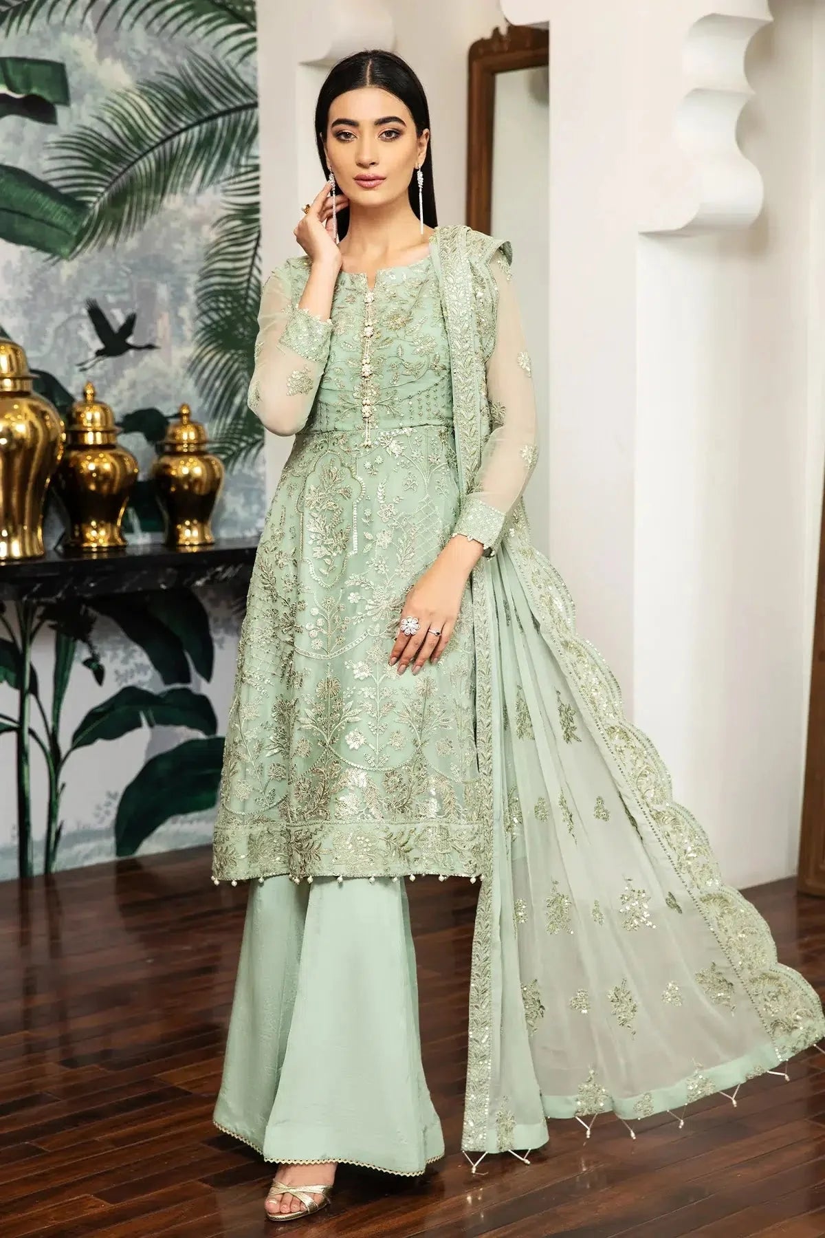 Alizeh | Formals Collection | Saphir by Zarif - Designer Dress - Type: Ladies Clothes - Available at Libayah - 100% Original
