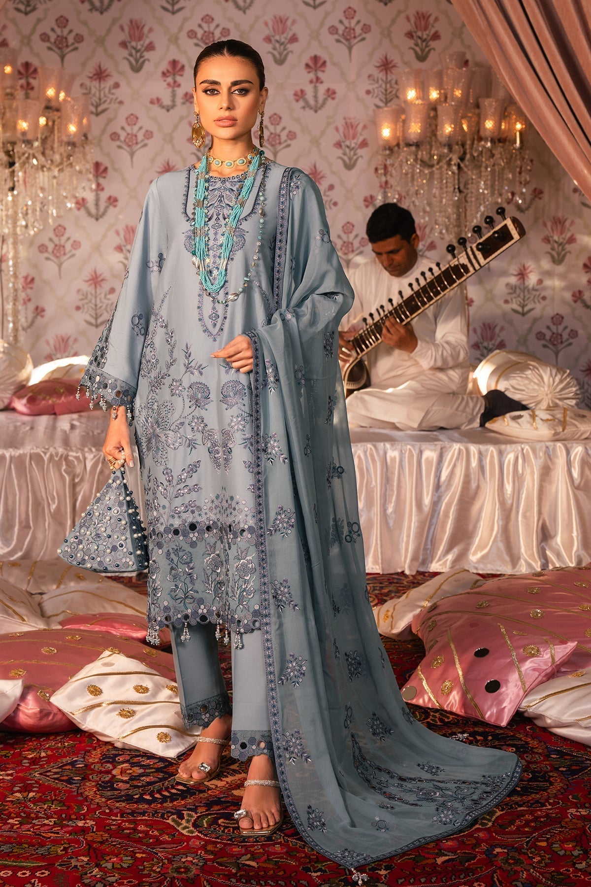 Alizeh | Rawayat Luxury Lawn 24 | Sahiba by Alizeh - Designer Dress - Type: Ladies Clothes - Available at Libayah - 100% Original
