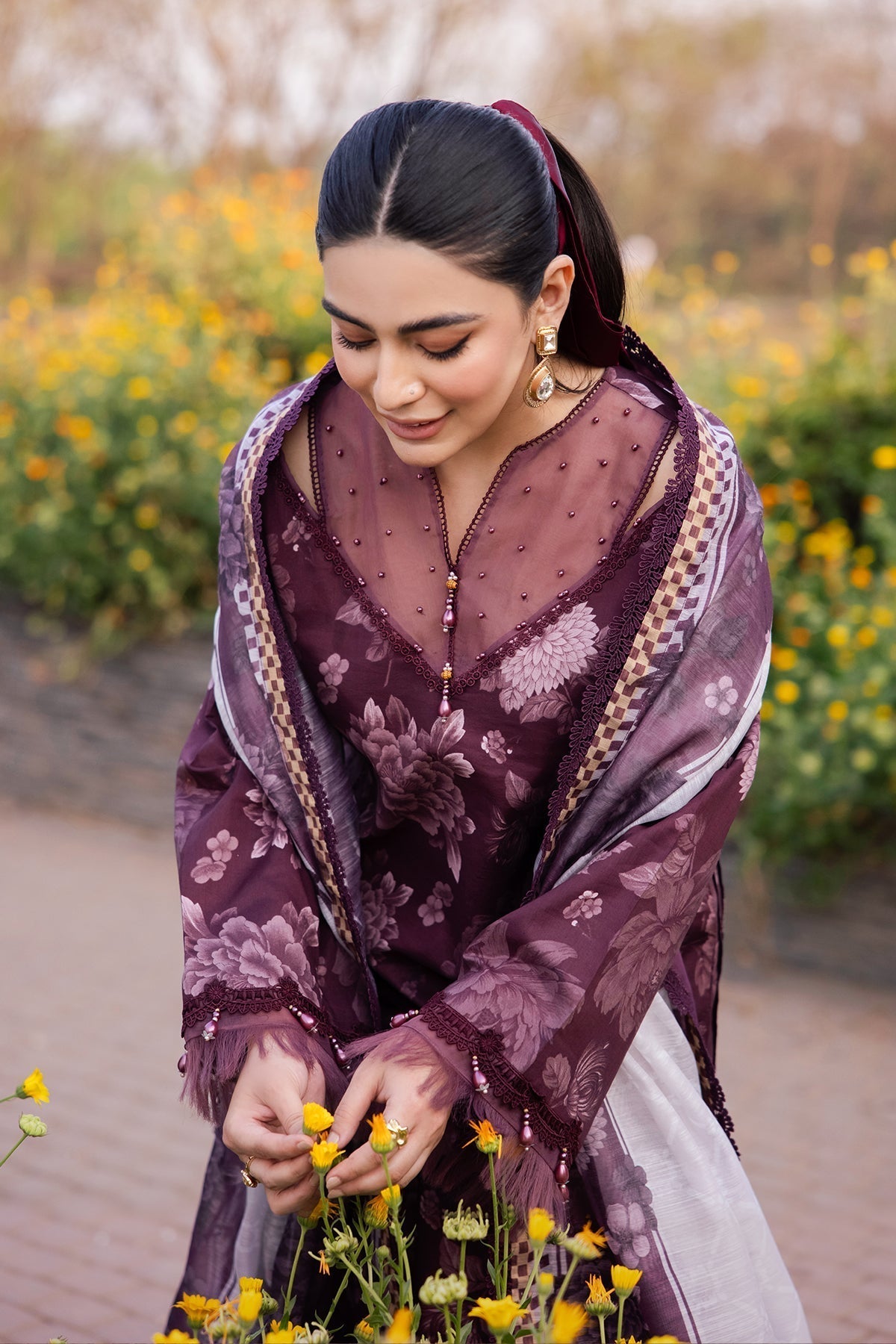 Alizeh | Sheen Lawn Prints 24 | ASTER by Alizeh - Designer Dress - Type: Ladies Clothes - Available at Libayah - 100% Original