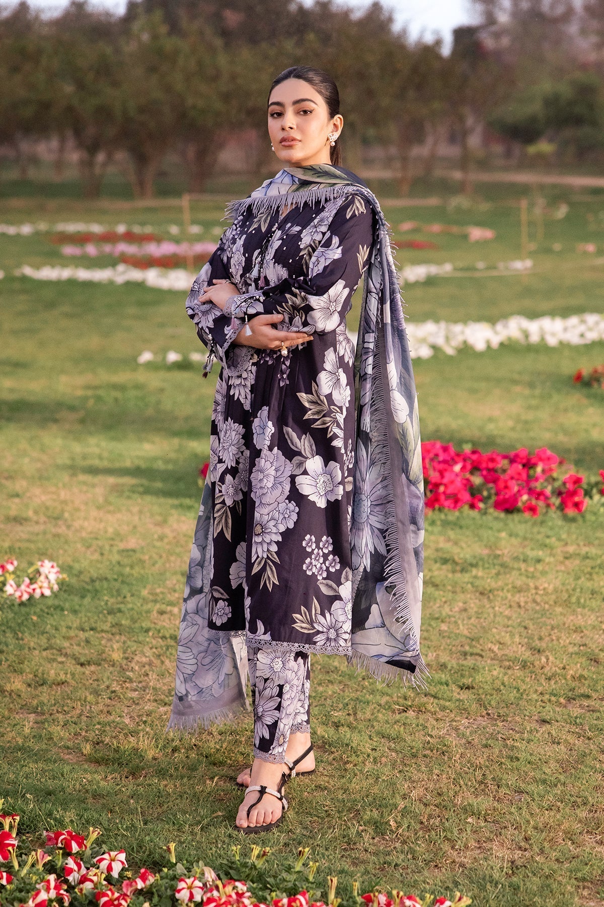 Alizeh | Sheen Lawn Prints 24 | CALLA by Alizeh - Designer Dress - Type: Ladies Clothes - Available at Libayah - 100% Original