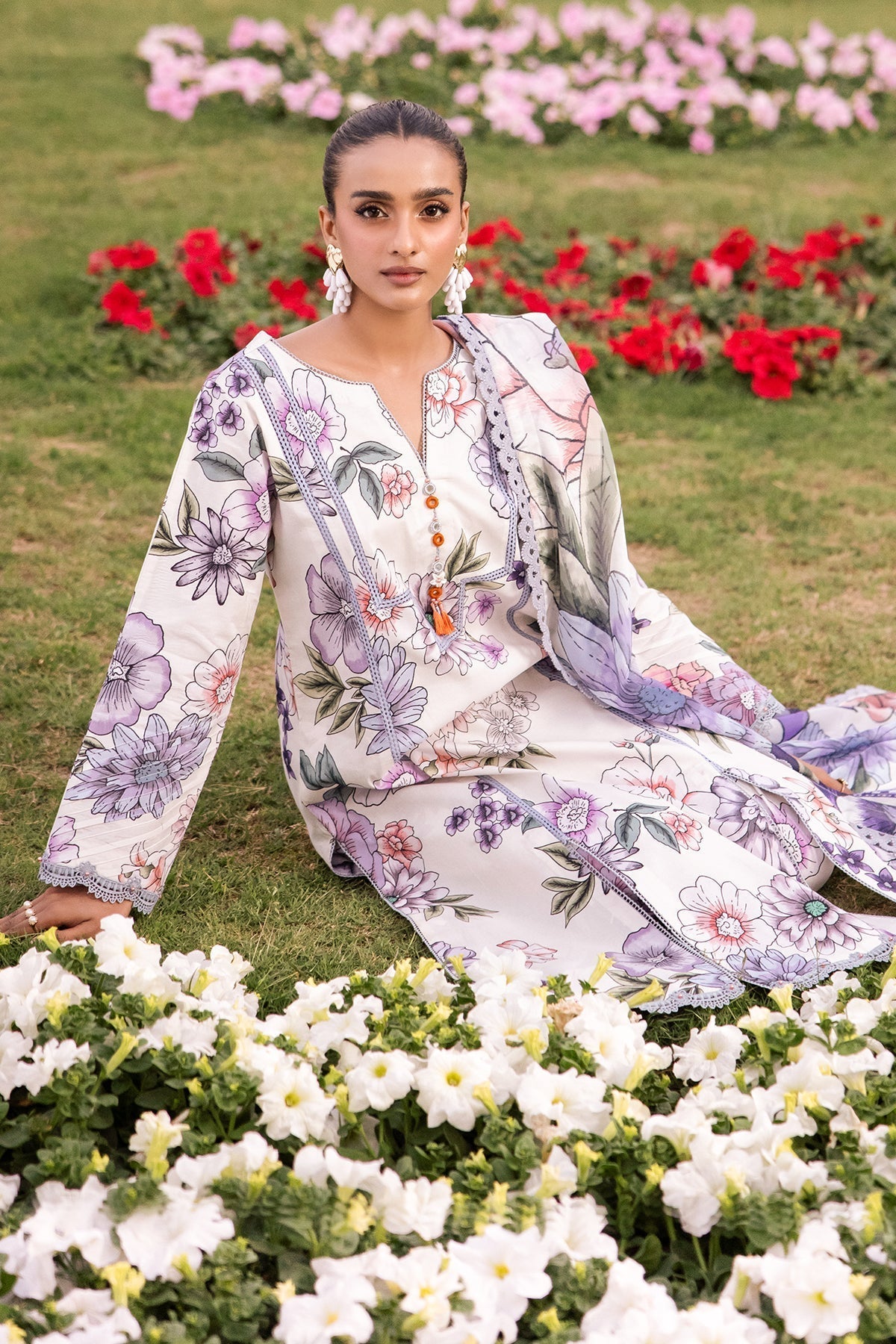 Alizeh | Sheen Lawn Prints 24 | TUBEROSE by Alizeh - Designer Dress - Type: Ladies Clothes - Available at Libayah - 100% Original