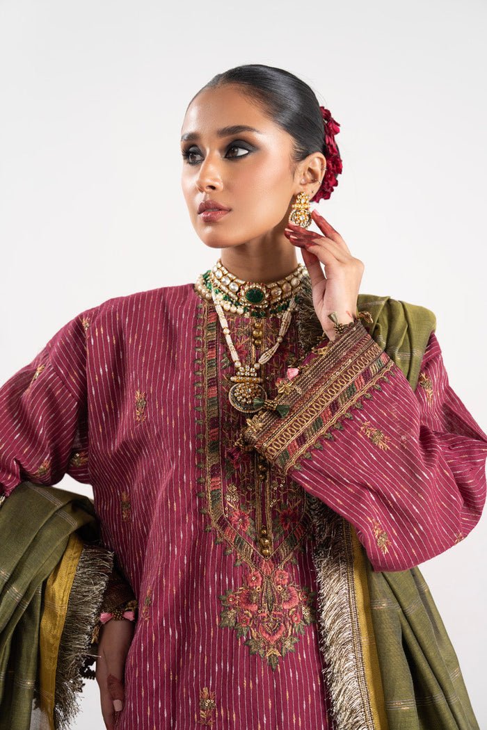 Alkaram | Festive Collection | FC-W-11C-23-3-Red by Alkaram - Designer Dress - Type: Ladies Clothes - Available at Libayah - 100% Original