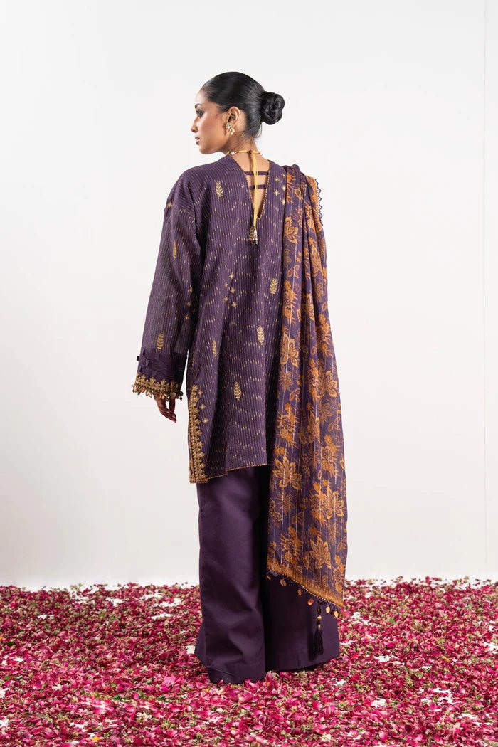 Alkaram | Festive Collection | FC-W-13D-23-3-Purple by Alkaram - Designer Dress - Type: Ladies Clothes - Available at Libayah - 100% Original