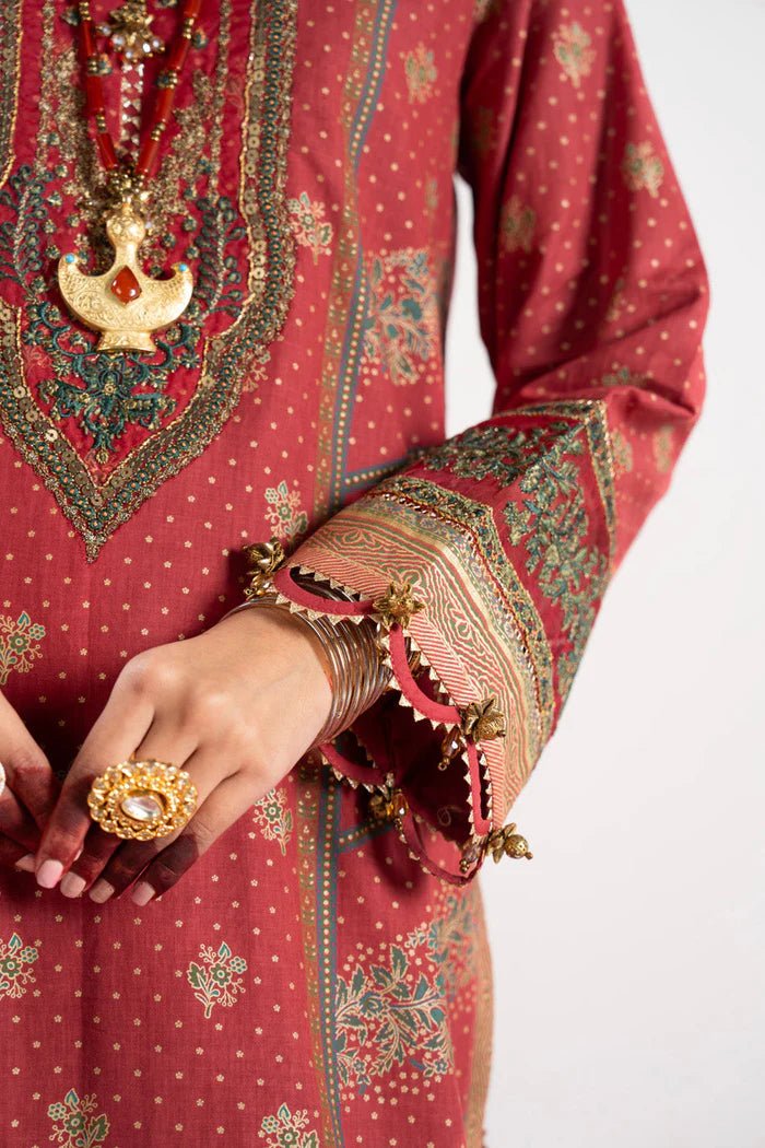 Alkaram | Festive Collection | FC-W-19G-23-3-Red by Alkaram - Designer Dress - Type: Ladies Clothes - Available at Libayah - 100% Original