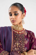 Alkaram | Festive Collection | FC-W-1A-23-3-Plum by Alkaram - Designer Dress - Type: Ladies Clothes - Available at Libayah - 100% Original