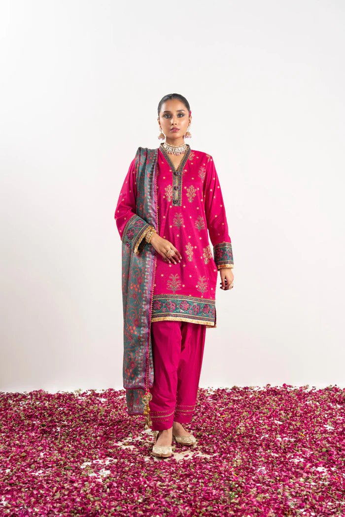 Alkaram | Festive Collection | FC-W-21H-23-3-Hot Pink by Alkaram - Designer Dress - Type: Ladies Clothes - Available at Libayah - 100% Original
