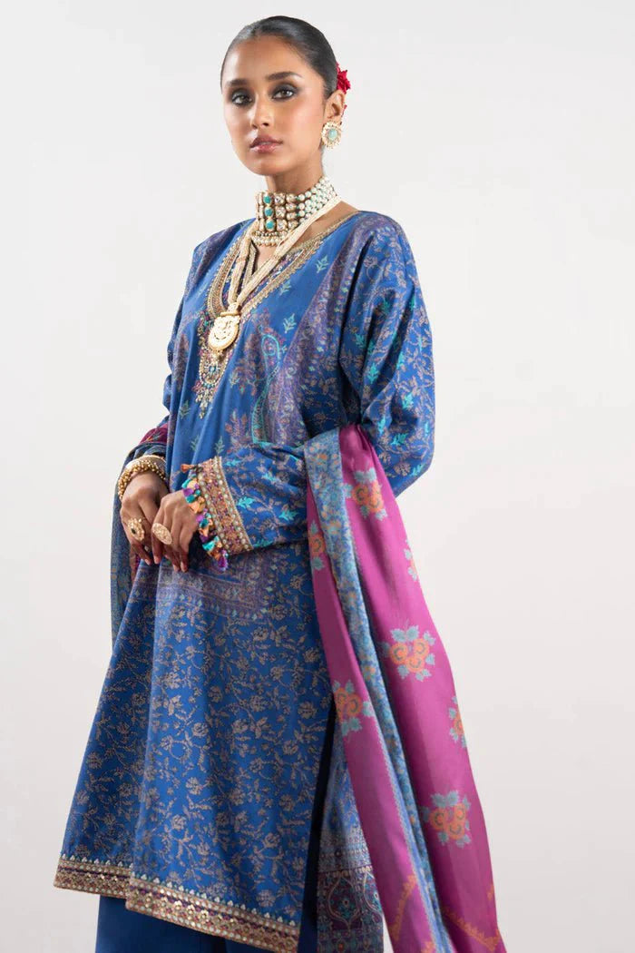 Alkaram | Festive Collection | FC-W-22H-23-3-Royal Blue by Alkaram - Designer Dress - Type: Ladies Clothes - Available at Libayah - 100% Original