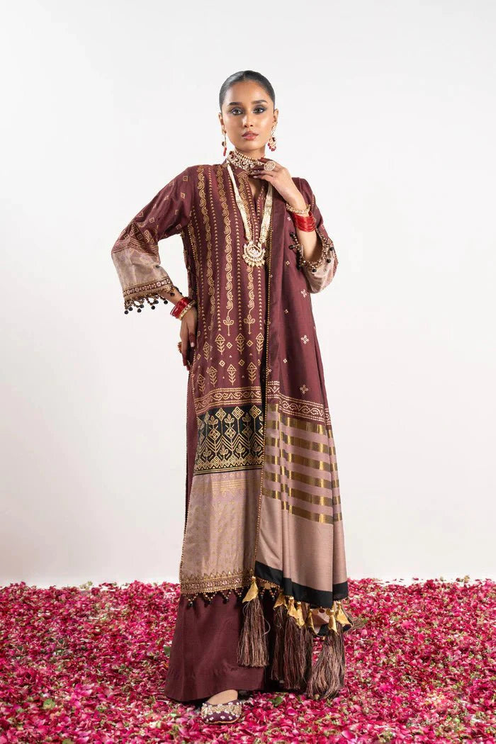 Alkaram | Festive Collection | FC-W-24I-23-3-Maroon Red by Alkaram - Designer Dress - Type: Ladies Clothes - Available at Libayah - 100% Original