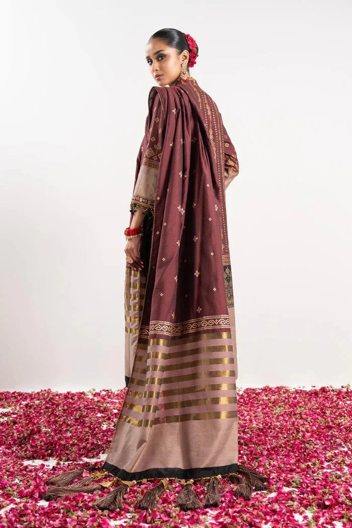 Alkaram | Festive Collection | FC-W-24I-23-3-Maroon Red by Alkaram - Designer Dress - Type: Ladies Clothes - Available at Libayah - 100% Original