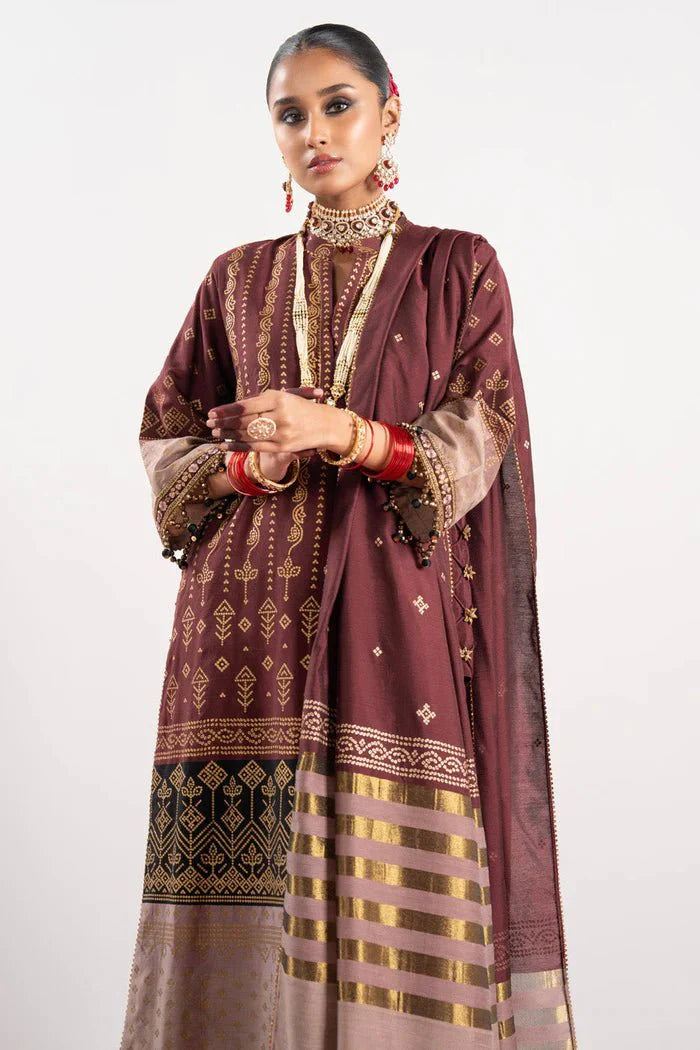 Alkaram | Festive Collection | FC-W-24I-23-3-Maroon Red by Alkaram - Designer Dress - Type: Ladies Clothes - Available at Libayah - 100% Original