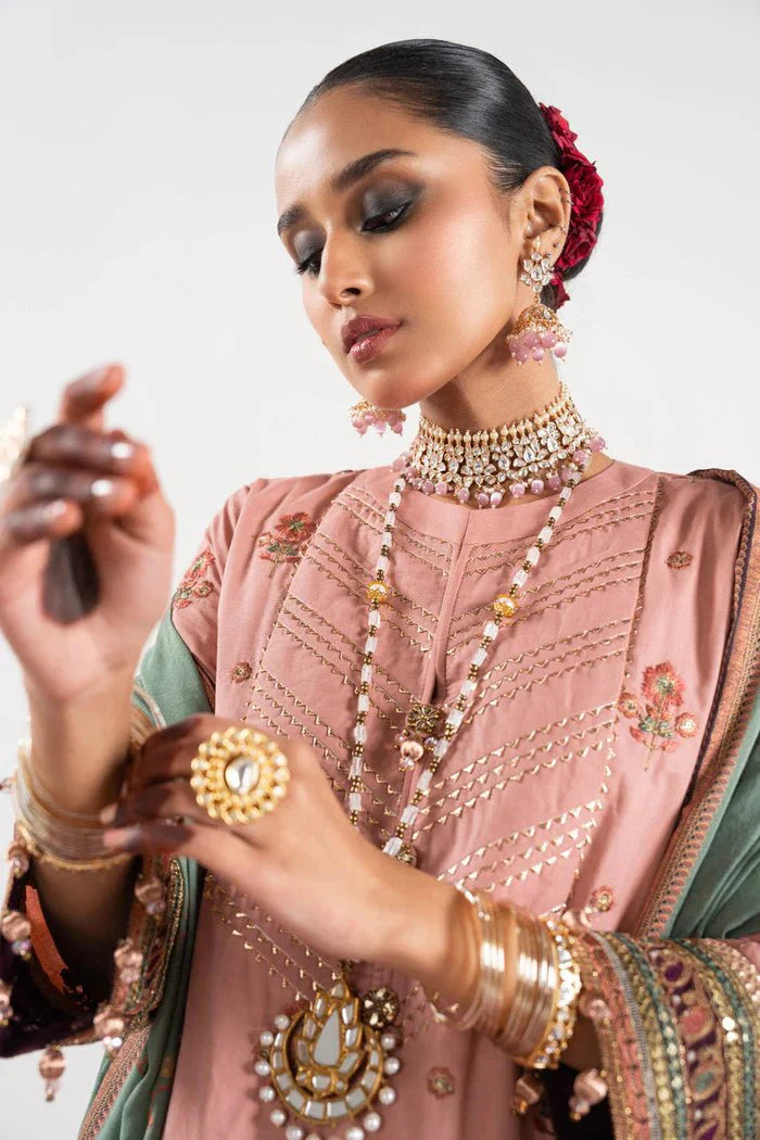 Alkaram | Festive Collection | FC-W-26J-23-3-KASHMIRI PINK by Alkaram - Designer Dress - Type: Ladies Clothes - Available at Libayah - 100% Original