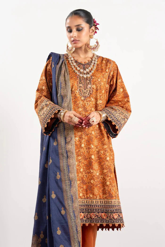 Alkaram | Festive Collection | FC-W-27J-23-3-Orange by Alkaram - Designer Dress - Type: Ladies Clothes - Available at Libayah - 100% Original