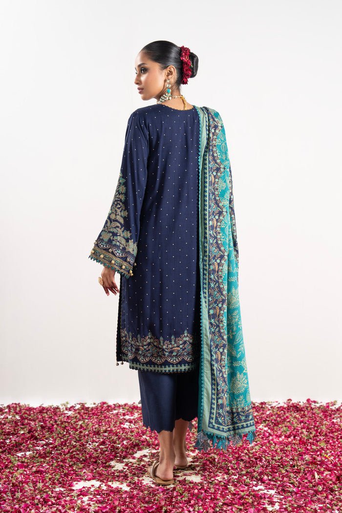 Alkaram | Festive Collection | FC-W-29K-23-3-Dark Blue by Alkaram - Designer Dress - Type: Ladies Clothes - Available at Libayah - 100% Original