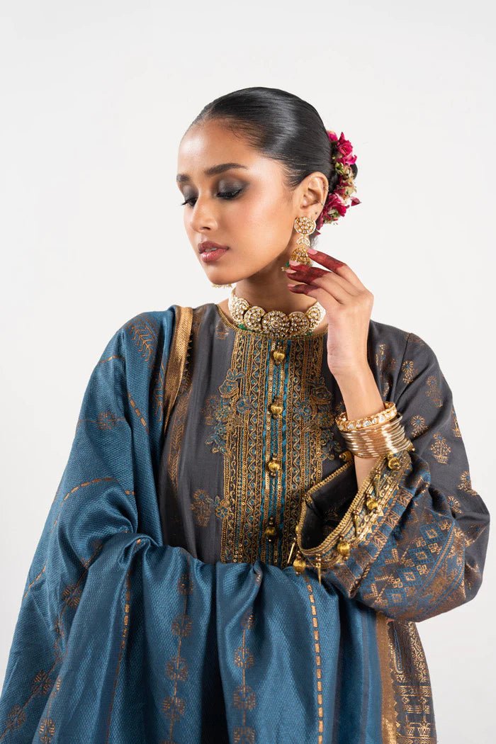 Alkaram | Festive Collection | FC-W-2A-23-3-Grey by Alkaram - Designer Dress - Type: Ladies Clothes - Available at Libayah - 100% Original