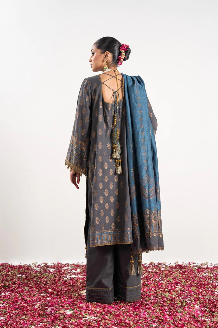Alkaram | Festive Collection | FC-W-2A-23-3-Grey by Alkaram - Designer Dress - Type: Ladies Clothes - Available at Libayah - 100% Original