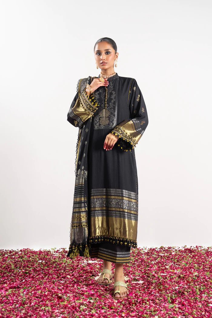 Alkaram | Festive Collection | FC-W-4A-23-3-Black by Alkaram - Designer Dress - Type: Ladies Clothes - Available at Libayah - 100% Original