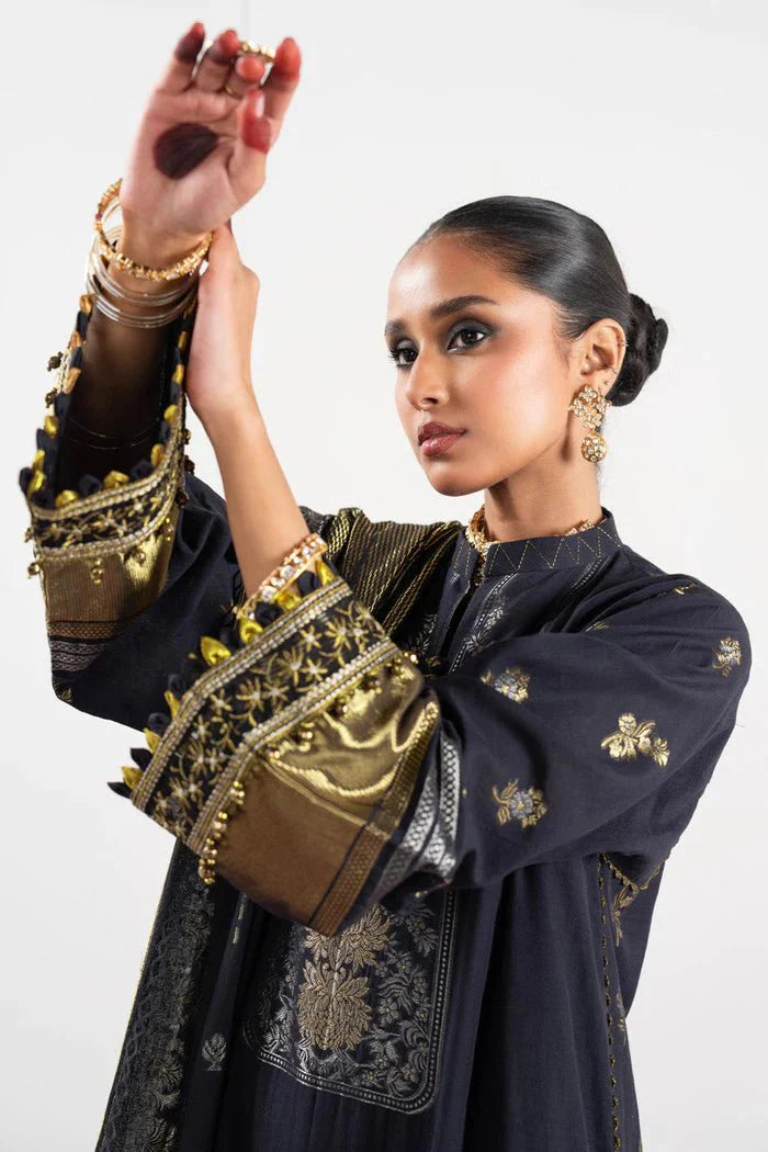 Alkaram | Festive Collection | FC-W-4A-23-3-Black by Alkaram - Designer Dress - Type: Ladies Clothes - Available at Libayah - 100% Original