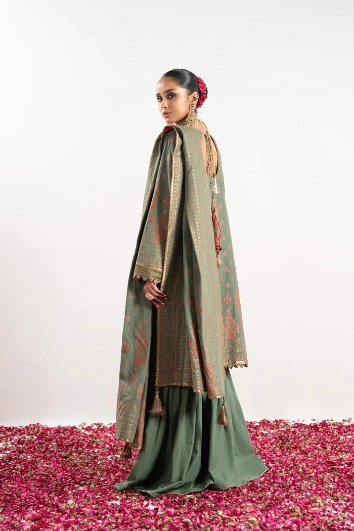 Alkaram | Festive Collection | FC-W-5A-23-3-Sage by Alkaram - Designer Dress - Type: Ladies Clothes - Available at Libayah - 100% Original