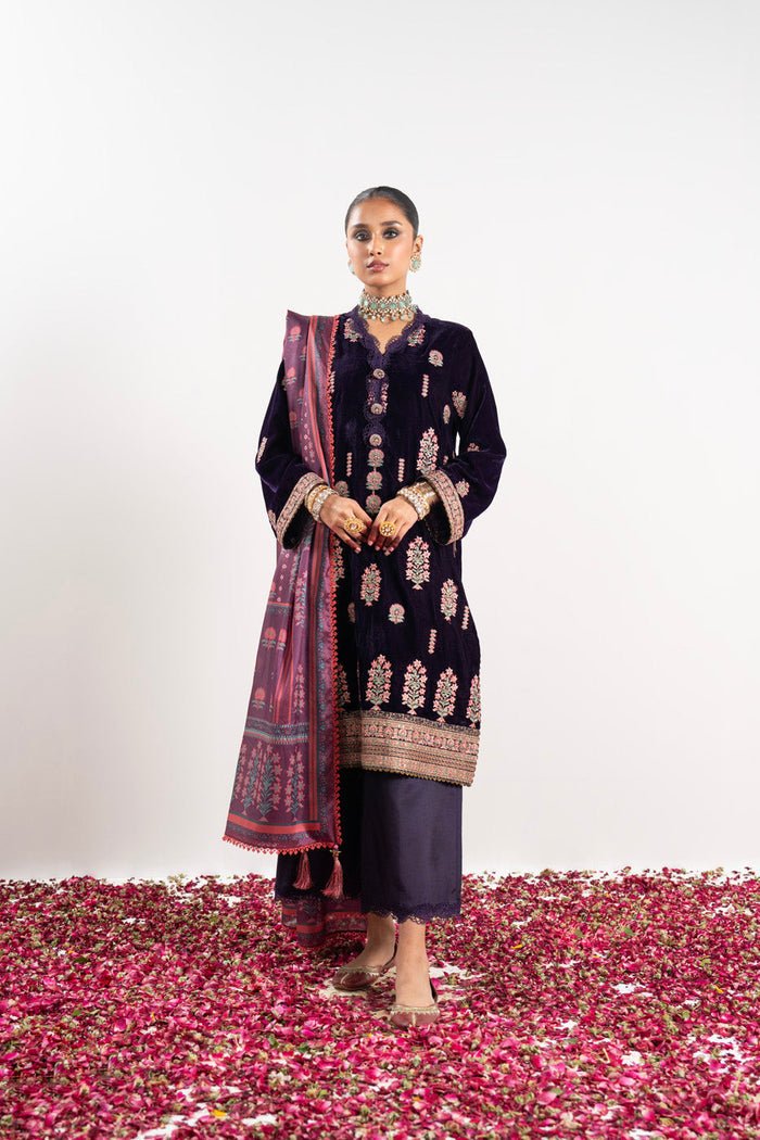 Alkaram | Festive Collection | FC-W-7B-23-3-Purple by Alkaram - Designer Dress - Type: Ladies Clothes - Available at Libayah - 100% Original