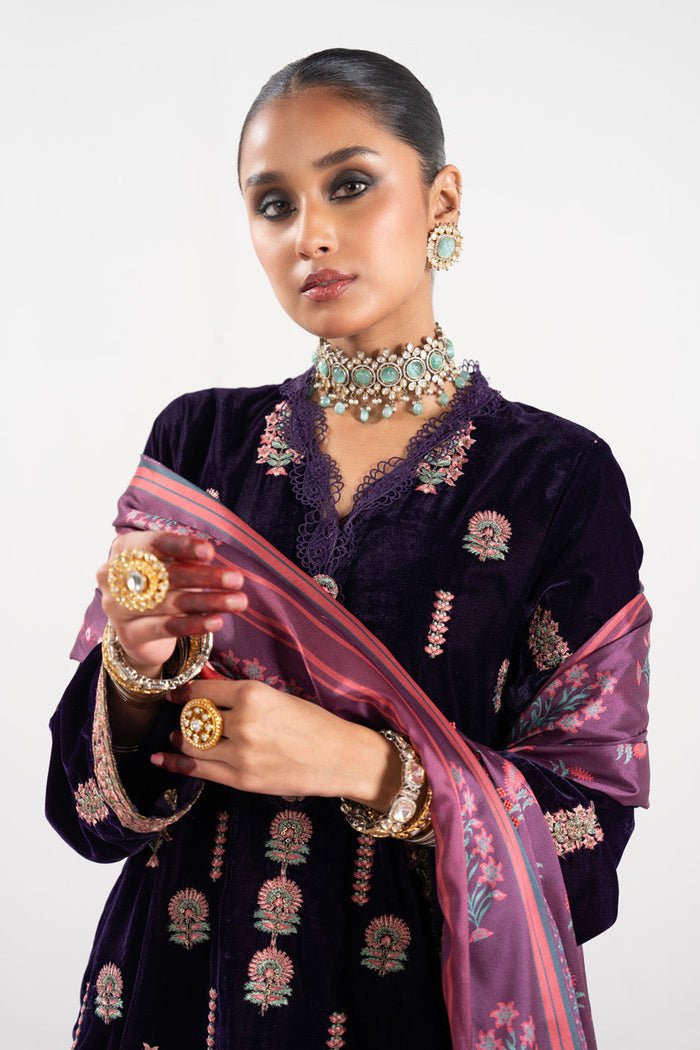 Alkaram | Festive Collection | FC-W-7B-23-3-Purple by Alkaram - Designer Dress - Type: Ladies Clothes - Available at Libayah - 100% Original